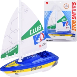 Bunte Segeljacht für Wasser mit Batteriebetrieb – Blau