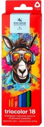 Háromszögletű színes ceruzák KOH-I-NOOR Triocolor 18 db