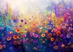 Puzzle Fiorente Prato 1000 Pezzi