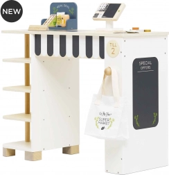 Le Toy Van market stall with cash register and accessories