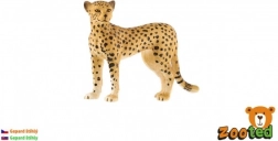 Figur af slank gepard 8 cm – realistisk plastmodel