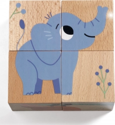 Lesene kocke Djeco Živali iz džungle