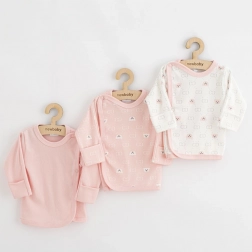 chemise pour bébé NEW BABY Classic II pour filles, lot de 3, rose, taille 68 (4–6 mois)