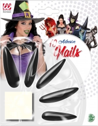 black long witch adhesive nails