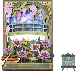 RoboTime 3D drewniana układanka Lśniące Lilie Wodne