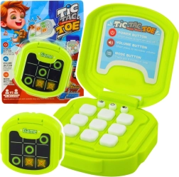 Jeu électronique morpion TIC TAC TOE, 9 modes, vert