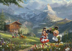 Mickey és Minnie puzzle az Alpokban 1000 darabos