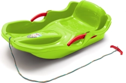 kunststof slee met rugleuning en remmen Baby Mix Speed Bob groen