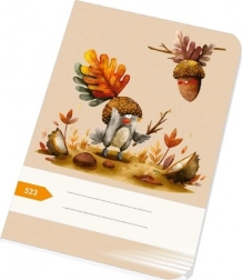 A5 school notebook with 12 mm lines, 20 sheets – autumn design