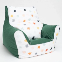 Poltroncina per bambini con imbottitura a palline New Baby, verde