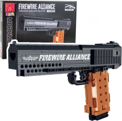 Konstruktorski set pištolja s funkcijom pucanja 555 dijelova FIREWIRE ALLIANCE DESERT EAGLE