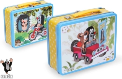 Valise en tôle taupe bleue 19,5x7,5x16,5 cm