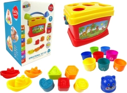 Izobraževalno vedro s skodelicami, piramido in čolnički