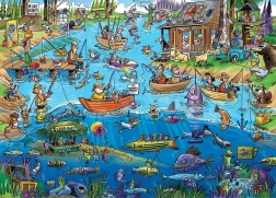 Puzzle Cobble Hill DoodleTown: Gone Fishing 1000 pieces