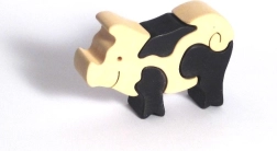 Puzzle in legno incastrabile Fauna maialino