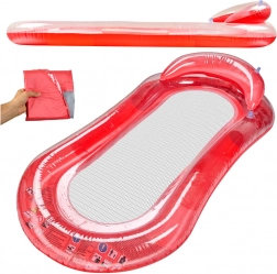 Napihljiva blazina z naslonom in mrežico za vodo rdeča Bestway