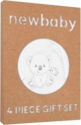 Babykledingset voor de kraamafdeling NEW BABY Sweet Bear, wit, 4-delig