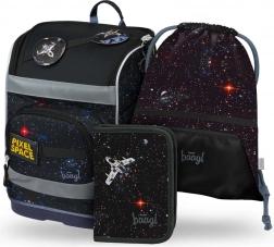 Set scolastico BAAGL: Zippy Plus Pixel Space - cartella, astuccio, sacchetto