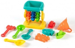 Komplet za pesek z mlinčkom, 10 kosov