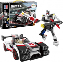 2-in-1 Building Set Sports Car and Robot, 341 pieces, White