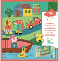 Premiestniteľné samolepky pre najmenších Zvieratká DJECO