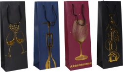 Dárková taška na láhev M, 36 × 12,8 × 8,4 cm, celoroční motiv