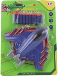 Vliegtuig met foamkogels