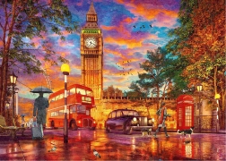 Puzzle Tramonto sopra Piazza del Parlamento Londra 1000 pezzi