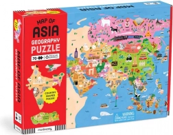 Mudpuppy Puzzle Geografico Mappa dell’Asia 70 pezzi