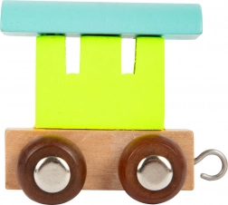 Petit wagon coloré Small Foot pour circuit de train en bois
