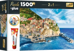 Set puzzle Manarola, Liguria, Italia 1500 pezzi con colla
