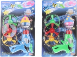 Izstreljevalna pištolica z vrtavkami in svetlečo vrtavko