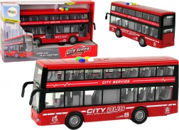 To-etagers bus med lys og lyde 1:16 – Rød