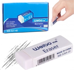White school and office eraser WEIBO 3.5 cm
