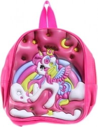 Zainetto per bambini con unicorno – design 3D rosa