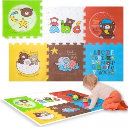 Humbi penasta puzzle podloga XXL živalice in črke 6 delov 165 × 112 × 1,5 cm