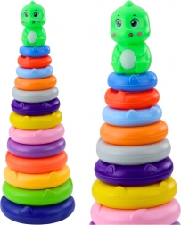 Colorful Tower with Dinosaurs and 13 Rings