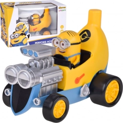 Minion dans une voiture banane avec lumières, sons et vibrations