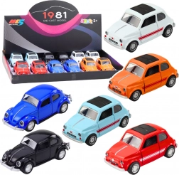 Modellino d'auto classico in metallo con motore, porte apribili 1:36