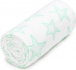 T-TOMI BIO Bambusowy ręcznik kąpielowy Green stars