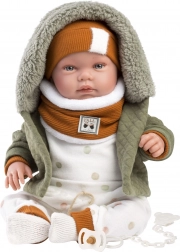 Llorens New Born realistická panenka se zvuky 44 cm