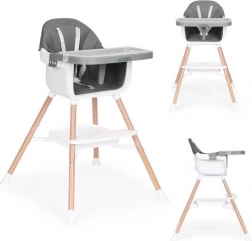 Dětská jídelní židlička 2 v 1, šedá, ECOTOYS