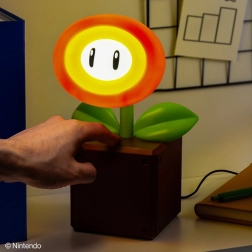 Super Mario stolna lampa Fire Flower s LED