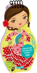Dressing Spanish Dolls INES – creative coloring book with stickers