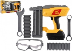 Kids’ toy nail gun with battery-powered tool set