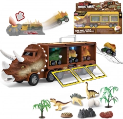 Camion dei dinosauri con lanciatore e macchinine