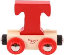 Wooden Train Wagon with Letter T