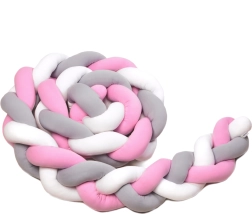 Knitted Bumper T-TOMI 360 cm White, Grey and Pink