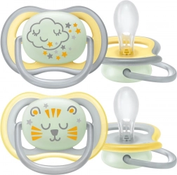 AVENT Ultra Air Silicone Pacifier, Glow-in-the-Dark, 18m+