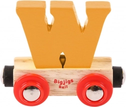 Wooden Railcar 'W' by Bigjigs Rail